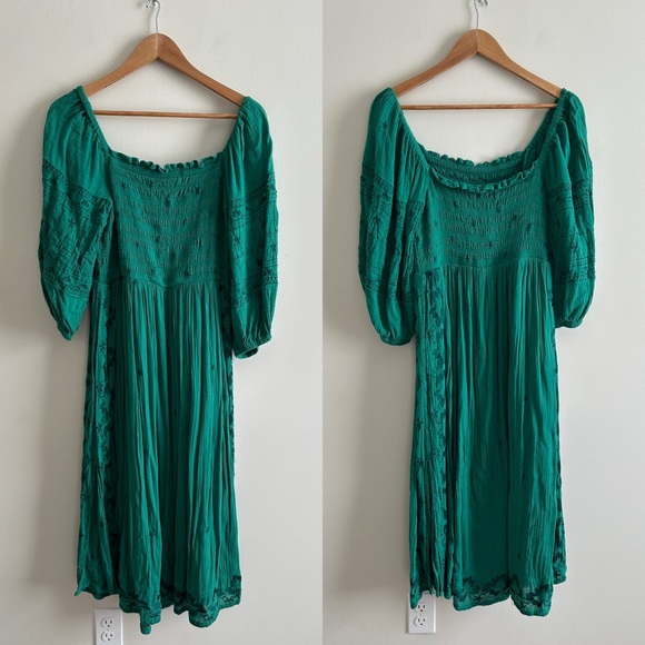 Anthropologie Bonnie Smocked Midi Dress (Size S) - Picture 4 of 5